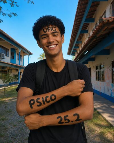 Aluno aprovado em Psicologia na UFRJ, turma 25.2